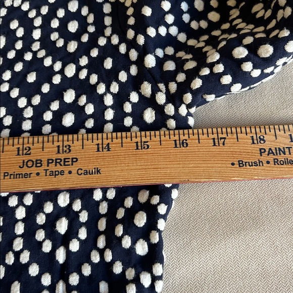 Boden Annabel Knit A Line Fit  Flare Polka‎ Dot Dress 3/4 Sleeve V-Neck Size 8 R - Picture 9 of 13